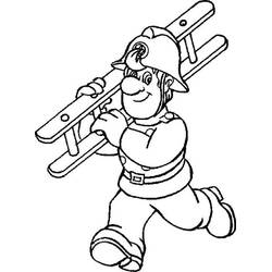 Dibujo para colorear: Bombero (Carreras y Profesiones) #105674 - Dibujos para Colorear e Imprimir Gratis