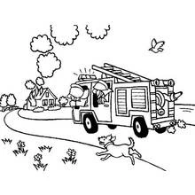 Dibujo para colorear: Bombero (Carreras y Profesiones) #105747 - Dibujos para Colorear e Imprimir Gratis