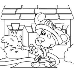 Dibujo para colorear: Bombero (Carreras y Profesiones) #105800 - Dibujos para Colorear e Imprimir Gratis