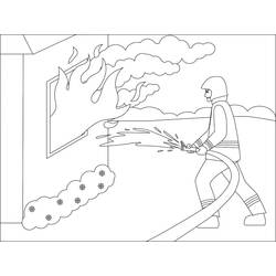 Dibujo Bombero (Carreras y Profesiones) #177504 para imprimir y colorear