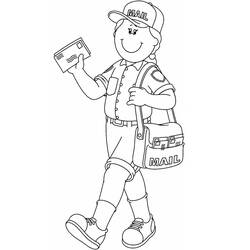 Dibujo Cartero (Carreras y Profesiones) #210186 para imprimir y colorear