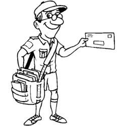 Dibujo para colorear: Cartero (Carreras y Profesiones) #94908 - Dibujos para Colorear e Imprimir Gratis