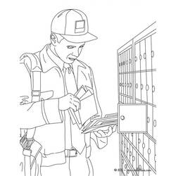 Dibujo para colorear: Cartero (Carreras y Profesiones) #94959 - Dibujos para Colorear e Imprimir Gratis