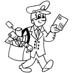 Dibujos para colorear: Cartero - Dibujos para Colorear e Imprimir Gratis