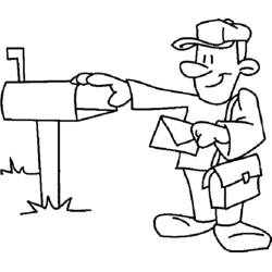 Dibujo para colorear: Cartero (Carreras y Profesiones) #94962 - Dibujos para Colorear e Imprimir Gratis