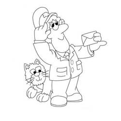 Dibujo para colorear: Cartero (Carreras y Profesiones) #94968 - Dibujos para Colorear e Imprimir Gratis