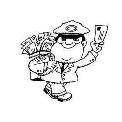 Dibujo para colorear: Cartero (Carreras y Profesiones) #94972 - Dibujos para Colorear e Imprimir Gratis