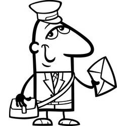 Dibujo para colorear: Cartero (Carreras y Profesiones) #95051 - Dibujos para Colorear e Imprimir Gratis
