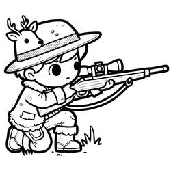 Dibujo para colorear: Cazador (Carreras y Profesiones) #218042 - Dibujos para Colorear e Imprimir Gratis