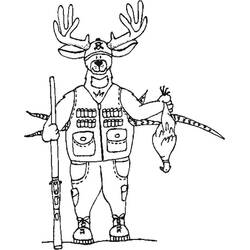 Dibujos para colorear: Cazador - Dibujos para Colorear e Imprimir Gratis