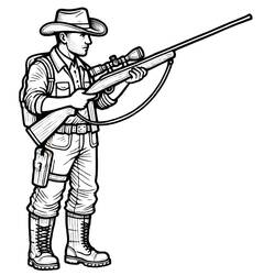 Dibujo para colorear: Cazador (Carreras y Profesiones) #218056 - Dibujos para Colorear e Imprimir Gratis