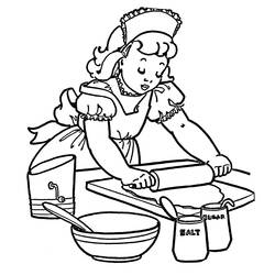 Dibujo para colorear: Cocinero (Carreras y Profesiones) #91770 - Dibujos para Colorear e Imprimir Gratis