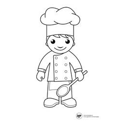 Dibujos para colorear: Cocinero - Dibujos para Colorear e Imprimir Gratis