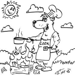 Dibujo para colorear: Cocinero (Carreras y Profesiones) #91787 - Dibujos para Colorear e Imprimir Gratis