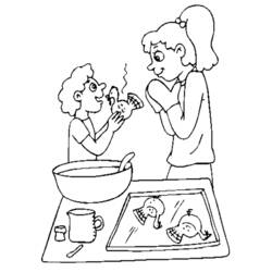 Dibujo para colorear: Cocinero (Carreras y Profesiones) #91789 - Dibujos para Colorear e Imprimir Gratis