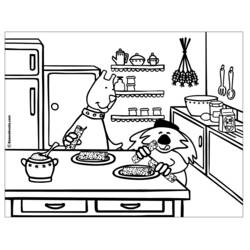 Dibujo para colorear: Cocinero (Carreras y Profesiones) #91795 - Dibujos para Colorear e Imprimir Gratis