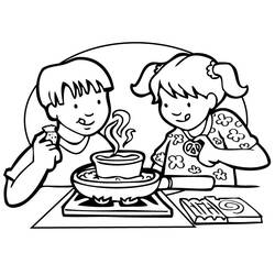 Dibujo para colorear: Cocinero (Carreras y Profesiones) #91797 - Dibujos para Colorear e Imprimir Gratis
