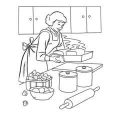 Dibujo para colorear: Cocinero (Carreras y Profesiones) #91841 - Dibujos para Colorear e Imprimir Gratis
