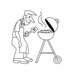 Dibujo para colorear: Cocinero (Carreras y Profesiones) #91850 - Dibujos para Colorear e Imprimir Gratis