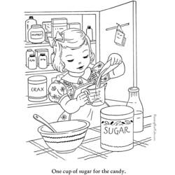 Dibujo para colorear: Cocinero (Carreras y Profesiones) #91934 - Dibujos para Colorear e Imprimir Gratis