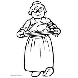 Dibujo para colorear: Cocinero (Carreras y Profesiones) #91935 - Dibujos para Colorear e Imprimir Gratis