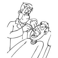 Dibujo Dentista (Carreras y Profesiones) #200019 para imprimir y colorear