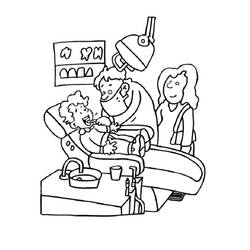 Dibujo Dentista (Carreras y Profesiones) #200024 para imprimir y colorear