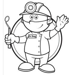 Dibujo Dentista (Carreras y Profesiones) #200026 para imprimir y colorear