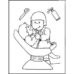 Dibujo para colorear: Dentista (Carreras y Profesiones) #92810 - Dibujos para Colorear e Imprimir Gratis