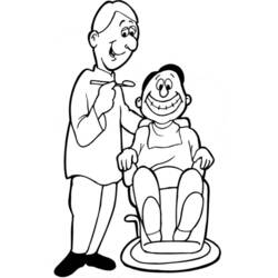 Dibujo para colorear: Dentista (Carreras y Profesiones) #92812 - Dibujos para Colorear e Imprimir Gratis
