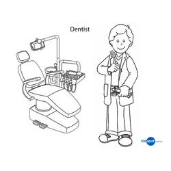 Dibujo para colorear: Dentista (Carreras y Profesiones) #92816 - Dibujos para Colorear e Imprimir Gratis