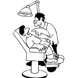 Dibujo para colorear: Dentista (Carreras y Profesiones) #92827 - Dibujos para Colorear e Imprimir Gratis