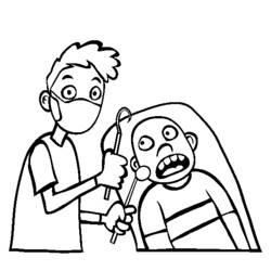 Dibujo para colorear: Dentista (Carreras y Profesiones) #92829 - Dibujos para Colorear e Imprimir Gratis