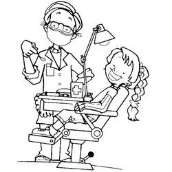 Dibujo para colorear: Dentista (Carreras y Profesiones) #92856 - Dibujos para Colorear e Imprimir Gratis