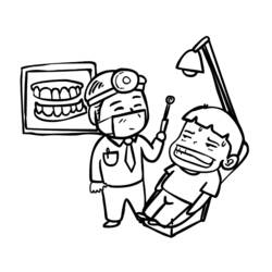 Dibujo para colorear: Dentista (Carreras y Profesiones) #92859 - Dibujos para Colorear e Imprimir Gratis