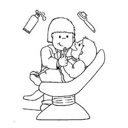 Dibujo para colorear: Dentista (Carreras y Profesiones) #92861 - Dibujos para Colorear e Imprimir Gratis