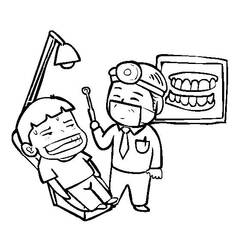 Dibujo para colorear: Dentista (Carreras y Profesiones) #92891 - Dibujos para Colorear e Imprimir Gratis