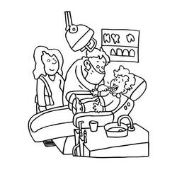 Dibujo para colorear: Dentista (Carreras y Profesiones) #92897 - Dibujos para Colorear e Imprimir Gratis