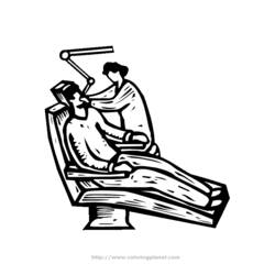 Dibujo para colorear: Dentista (Carreras y Profesiones) #92908 - Dibujos para Colorear e Imprimir Gratis