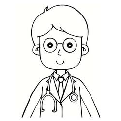 Dibujo para colorear: Doctor (Carreras y Profesiones) #187825 - Dibujos para Colorear e Imprimir Gratis