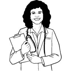 Dibujo para colorear: Doctor (Carreras y Profesiones) #93513 - Dibujos para Colorear e Imprimir Gratis