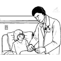Dibujo para colorear: Doctor (Carreras y Profesiones) #93514 - Dibujos para Colorear e Imprimir Gratis