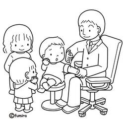 Dibujo para colorear: Doctor (Carreras y Profesiones) #93543 - Dibujos para Colorear e Imprimir Gratis