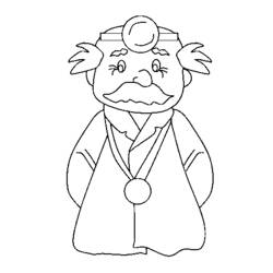 Dibujo para colorear: Doctor (Carreras y Profesiones) #93559 - Dibujos para Colorear e Imprimir Gratis
