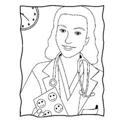 Dibujo para colorear: Doctor (Carreras y Profesiones) #93561 - Dibujos para Colorear e Imprimir Gratis