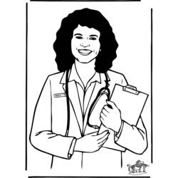 Dibujo para colorear: Doctor (Carreras y Profesiones) #93669 - Dibujos para Colorear e Imprimir Gratis