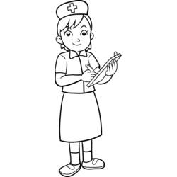 Dibujos para colorear: Enfermera - Dibujos para Colorear e Imprimir Gratis