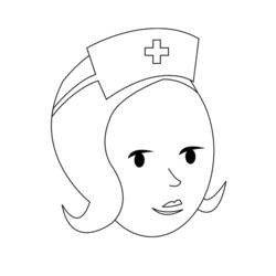 Dibujo para colorear: Enfermera (Carreras y Profesiones) #170408 - Dibujos para Colorear e Imprimir Gratis