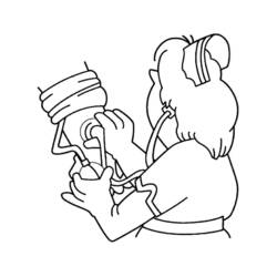 Dibujo para colorear: Enfermera (Carreras y Profesiones) #170412 - Dibujos para Colorear e Imprimir Gratis