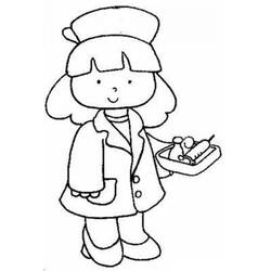 Dibujo para colorear: Enfermera (Carreras y Profesiones) #170419 - Dibujos para Colorear e Imprimir Gratis